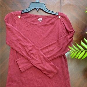 J. Crew Maroon Painter Tee